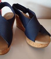 Sandalen Wedges CLARKS Blau Echtleder Kork Comfort 40 Neu Bayern - Kulmbach Vorschau