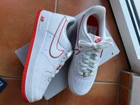 Nike Air Force 1 07  Weiß Picante Red Gr42 Baden-Württemberg - Lörrach Vorschau