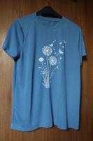 T-Shirt Gr. XL – Kurzarmshirt – Shirt - blau mit Blumenmuster Lübeck - Kücknitz Vorschau