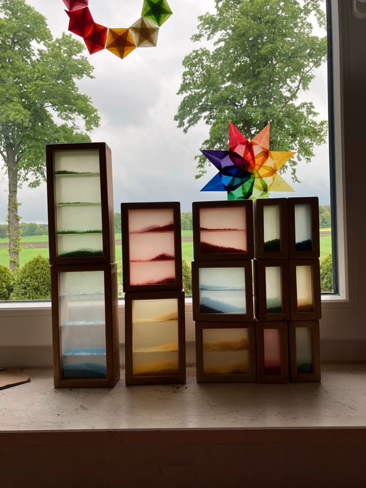 Sensory Sensorik FensterBausteine Holz Öko Waldorf Montessori in Bramsche