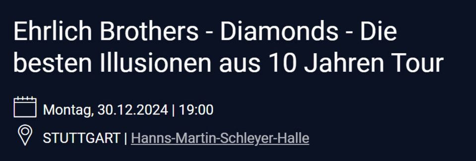 4x Ehrlich Brothers - Diamonds - Stuttgart - 30.12.2024 19 Uhr in Wolfratshausen