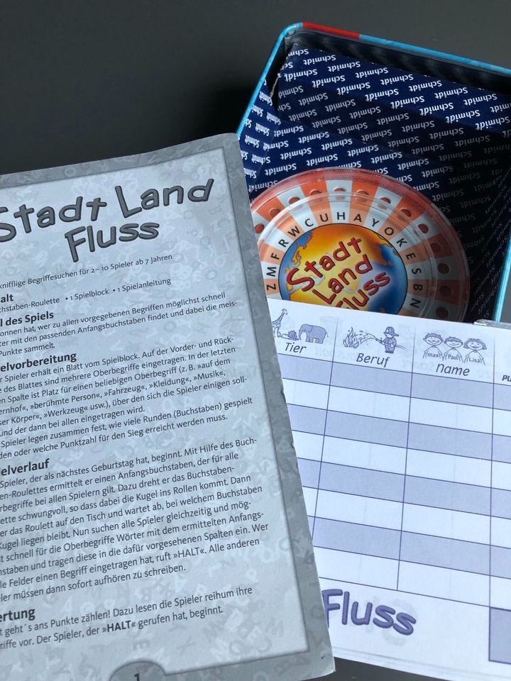 Stadt Land Fluss Spiel | Reisespiel | Schmidt Spiele in Marsberg