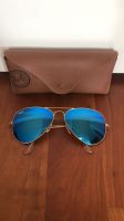 Ray-Ban Sonnenbrille - Gestell Gold Metall - Glas blau gespiegelt Stuttgart - Birkach Vorschau