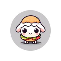 Cute Kawaii Hamburger-Schaf - Sticker - 3x3cm chibi anime manga Berlin - Rudow Vorschau