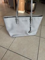 Michael Kors Echtleder Shopper Jet Set Travel pearl grey NP350€ Bayern - Langenbach Vorschau