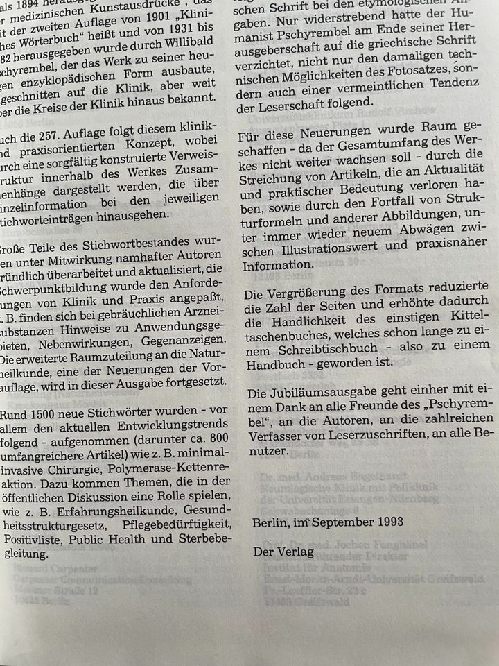 Pschyrembel - Klinisches Wörterbuch in Düsseldorf