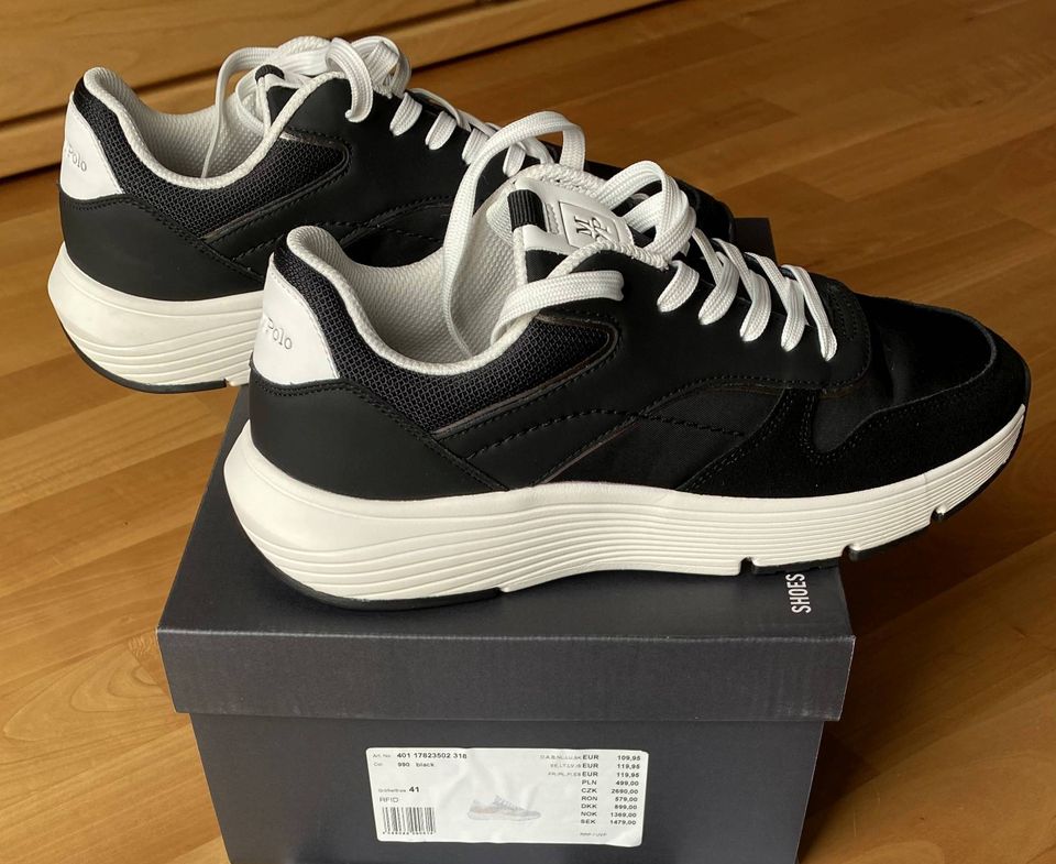 Fast NEU! MARC O´POLO Sneaker * schwarz/weiß * Gr. 41 in Hannover