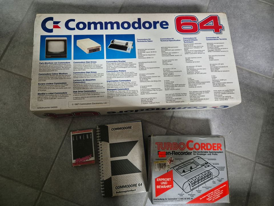 Commodore C64, org Verpackung Datasette ect in Marzling