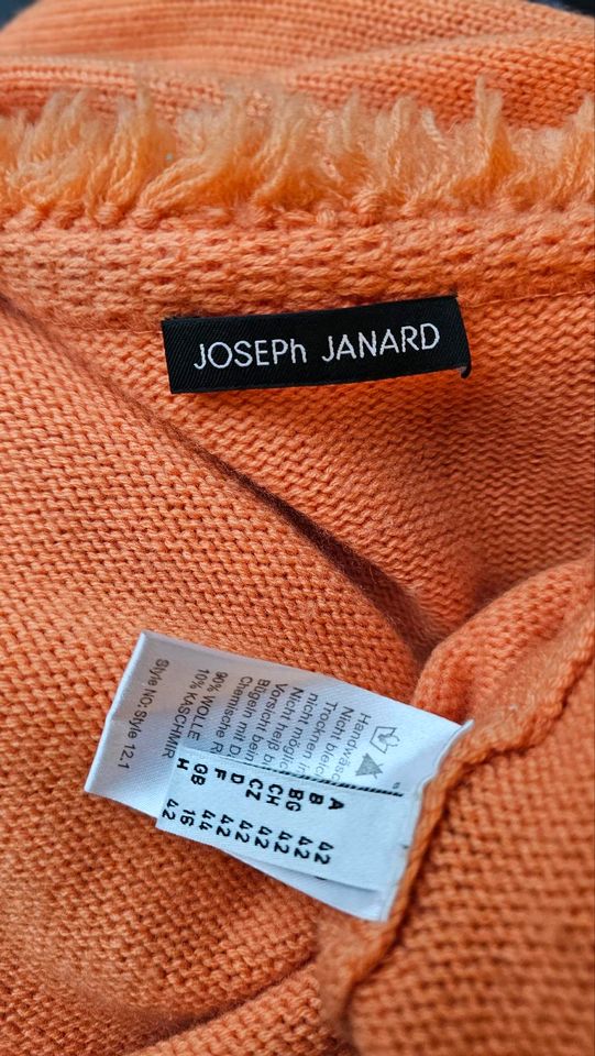 JOSEPH JANARD Strickjacke Jacke KASCHMIR CASHMERE Orange Gr. 42 in Krefeld