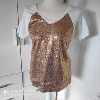 Shirt mit goldenen Pailletten, neu mit Etikett Stuttgart - Untertürkheim Vorschau