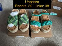 Neu Unpaare unisa Plateau-Sandalen Cerxin schlapp soft 38 39 grün Hessen - Stadtallendorf Vorschau