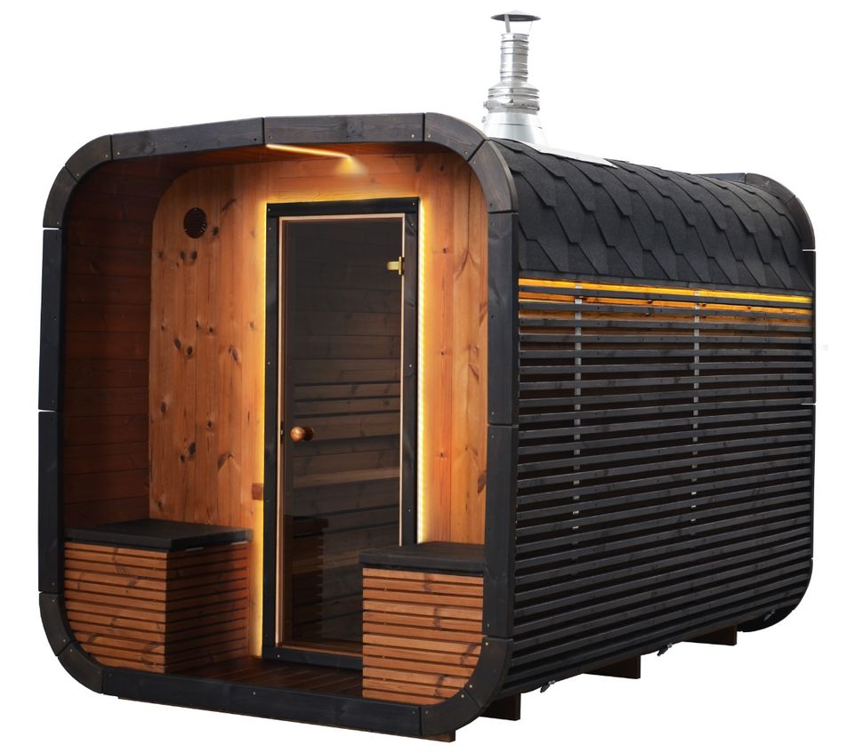 ⭐-1700 EUR Sauna Gartensauna Cubesauna Thermoholz 9 KW Ofen Wlan in Tübingen