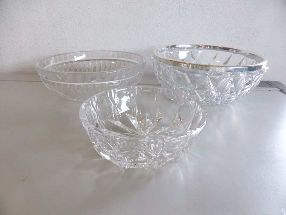 Kristall Bleikristall Glas Sammlung Konvolut Schalen Vasen Platte in Neuenrade