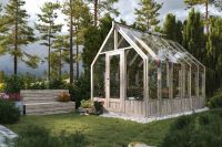 Gewächshaus Emilia 8,2 m² 240 x 363 cm Gartenhaus Geräteschuppen Glashaus Schuppen Gartenlaube Gartenschuppen Gartenhäuser Gerätehäuser Holzhäuser Pultdach Holzschuppen Carport Trapezblech Hessen - Birstein Vorschau