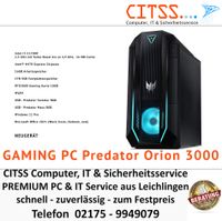 GAMING PC Predator Orion 3000 RTX 3080 i7 16GB WIndows 10 Pro Nordrhein-Westfalen - Leichlingen Vorschau