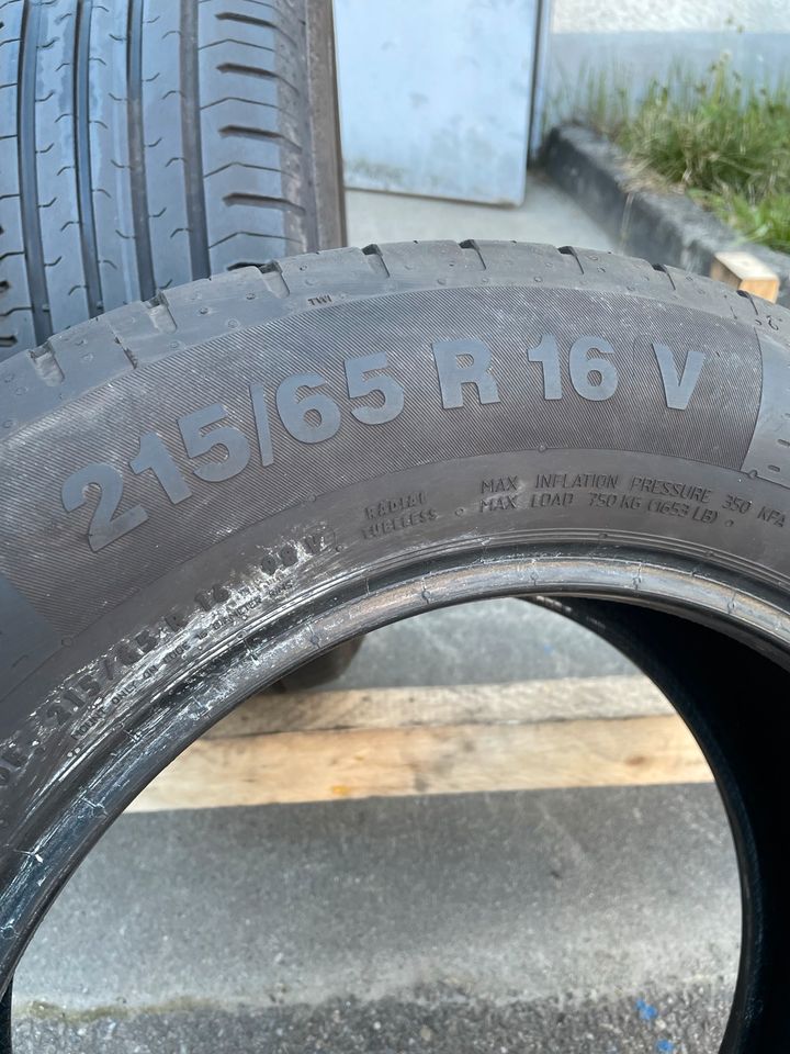 2x 215/65 R16 98V  Sommerreifen ☀️, Continental ✅ in Lenningen