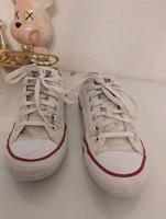 Converse Allstar Sneaker, Gr. 39,  weiss m. roter Naht Düsseldorf - Gerresheim Vorschau