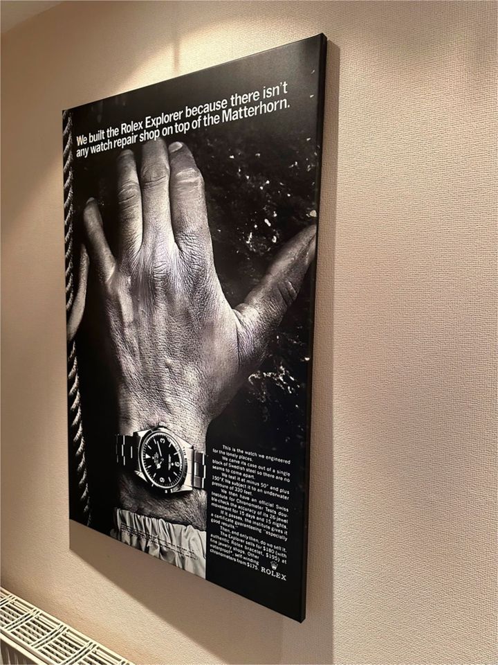 Rolex Explorer Bild Schild Leinwand Werbung Reklame Deko Uhr in Dinslaken