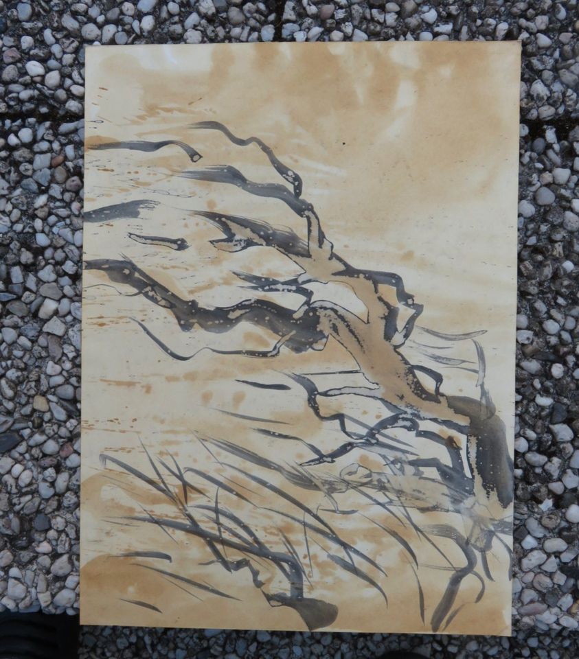 Tee und Tusche "Storm" I (Original) 42 x 30 cm in Witzenhausen