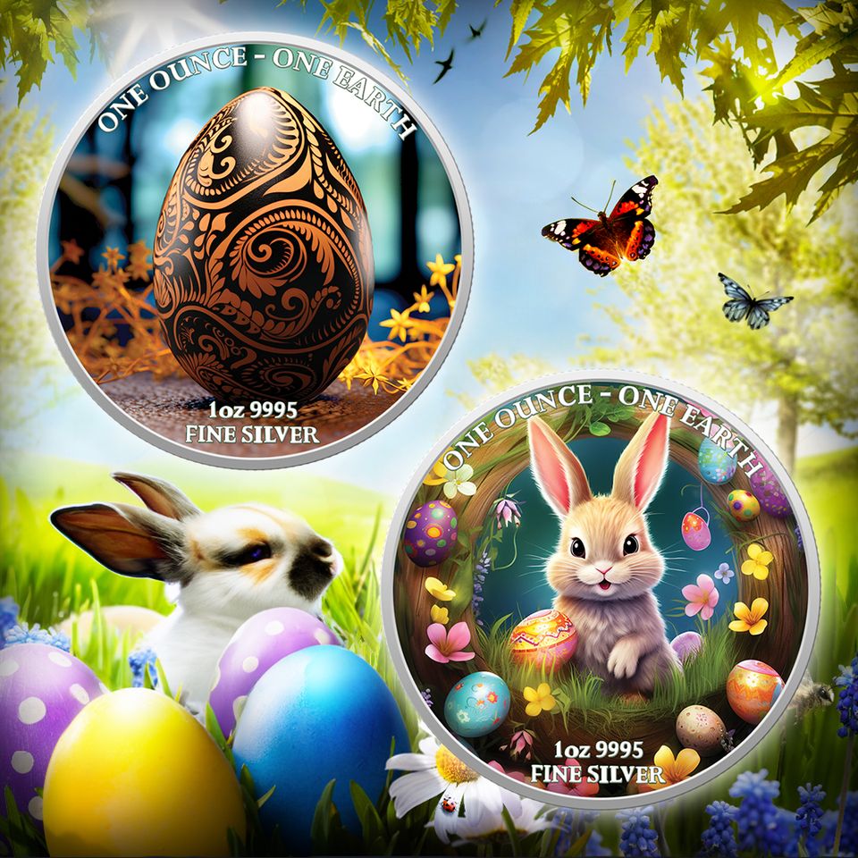 Silbermünze Fiji Earth Ostern Hase 1 oz 2022 Silber 999 Osterhase in Fürstenau