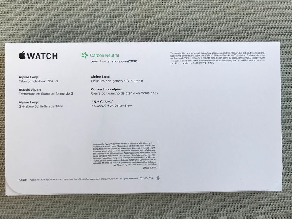 Apple Watch Alpine Loop Armband, Blau, 49mm, S-Size, Neu in OVP in Wolfsburg