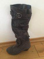 Stiefel grau Gr. 38 Schnalle Niedersachsen - Quakenbrück Vorschau