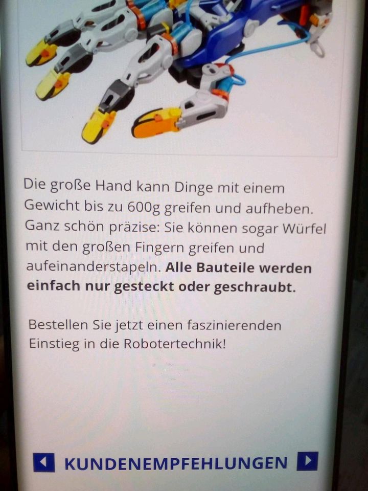 Bionik Roboter-Hand, Cyborg, hydraulisch in Kirchanschöring