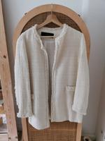 Zara Bouclemantel, langer Mantel, Jacke, Beige, Creme, Boho, Coat Dresden - Neustadt Vorschau