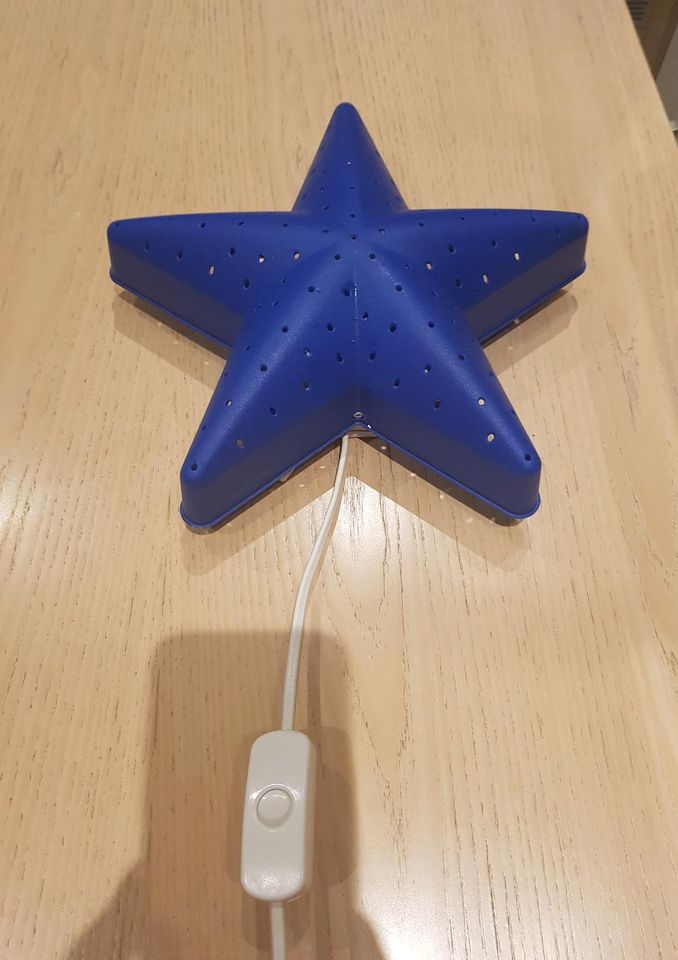 blaue Vintage Stern Lampe Smila Stjarna von Ikea blue Star Light in Oer-Erkenschwick