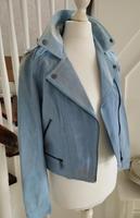 Vero Moda Wildleder Jacke Biker Stil hellblau Größe L 40 Niedersachsen - Helmstedt Vorschau