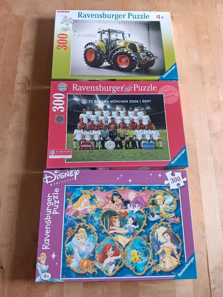 300 Puzzle Traktor, Disney, Fussball in Bergisch Gladbach