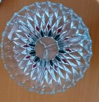 Gebäckteller viergeteilt. Kristall Glas mit farbigen Einschlüssen Bayern - Neu Ulm Vorschau