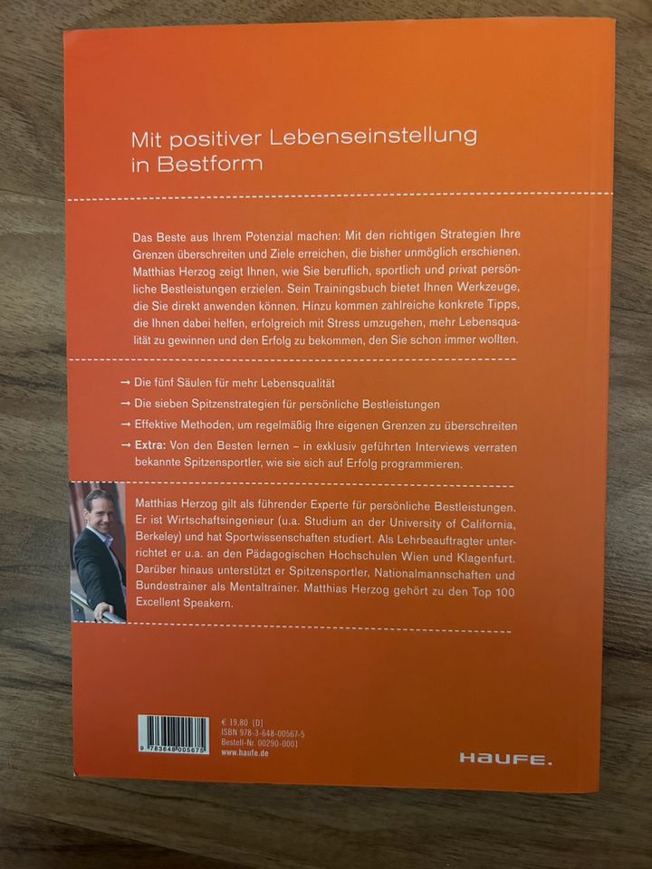 Trainingsbuch „Spitze sein, wenn’s drauf ankommt!“ Matthias Herzo in Erkelenz