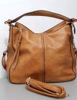 Boho Shopper Cognac Lederoptik Handtasche Bayern - Kumhausen Vorschau