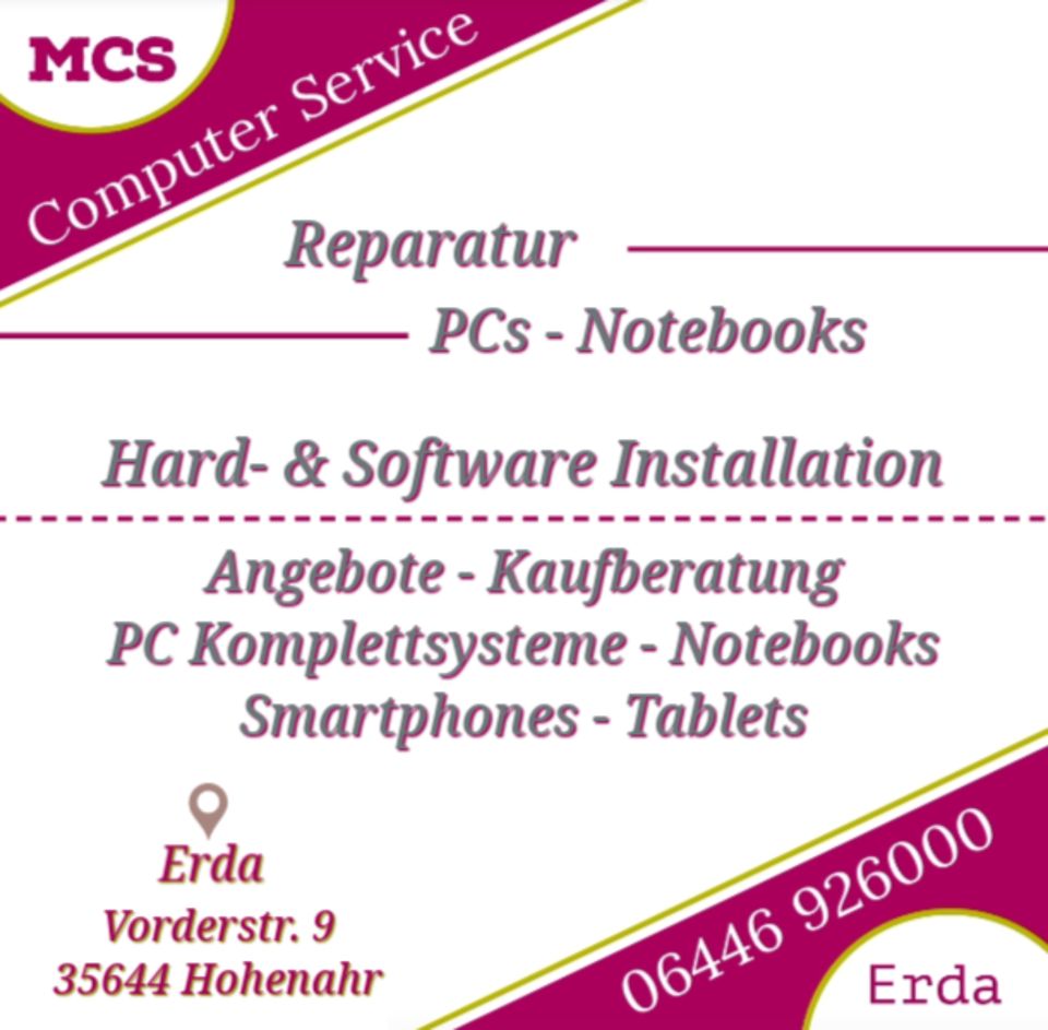 PC Computer Notebooks Reparatur Service - Smartphones und Zubehör in Hohenahr