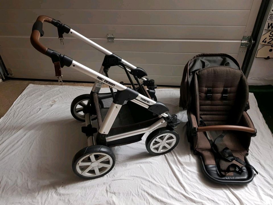 **Kinderwagen Buggy ABC Design Tereno braun Leder Alu** in Dresden