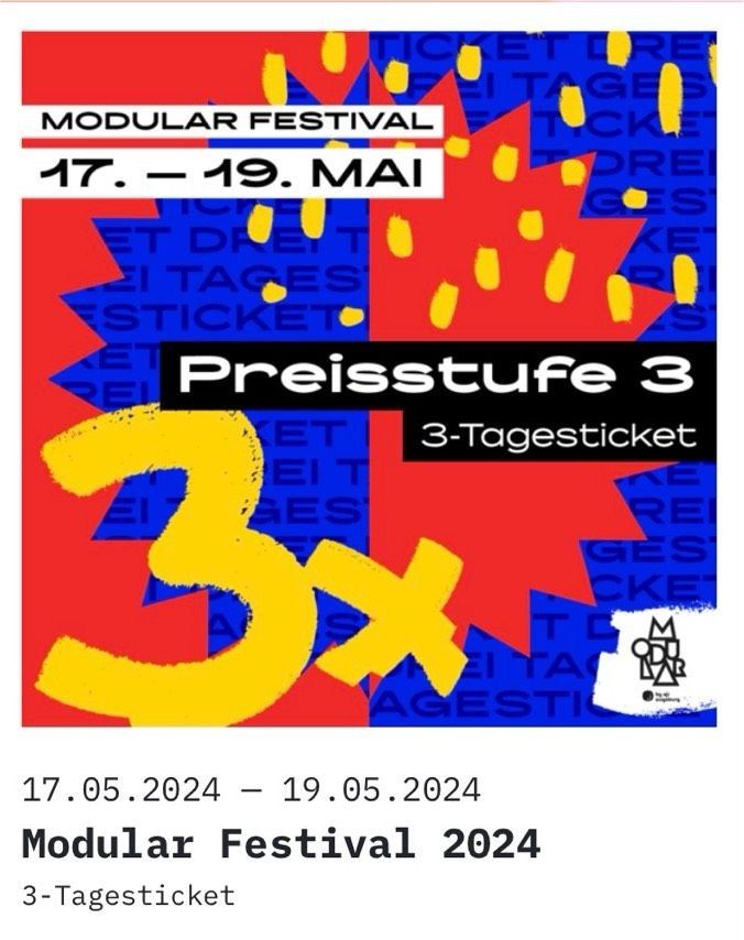 Modular Festival 3 Tages Ticket in Augsburg