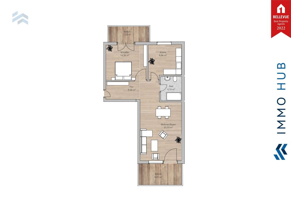 ++ BEZUGSFREI - 2 Balkone & Stellplatz: Offen geschnittene 2-Raum-Wohnung in grüner Wohnlage ++ in Leipzig