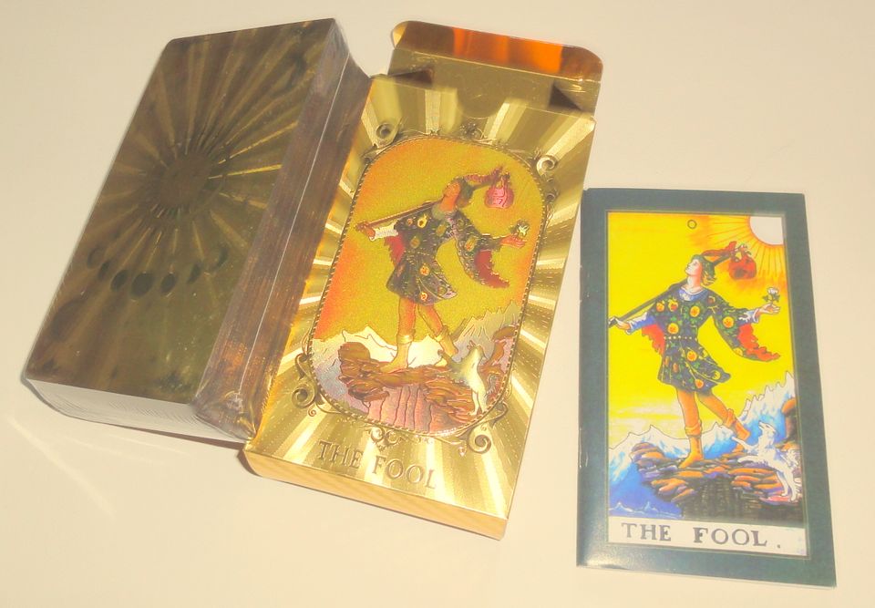 Tarotkarten 78 St. 12x7cm Goldfarbe, Englisch, Neu, OV in Lübeck