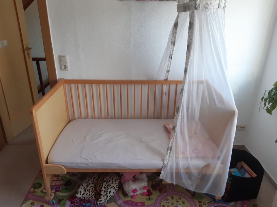 Kinderbett, Juniorbett, Rollen, 2 Funktionen, Himmel in Nossen