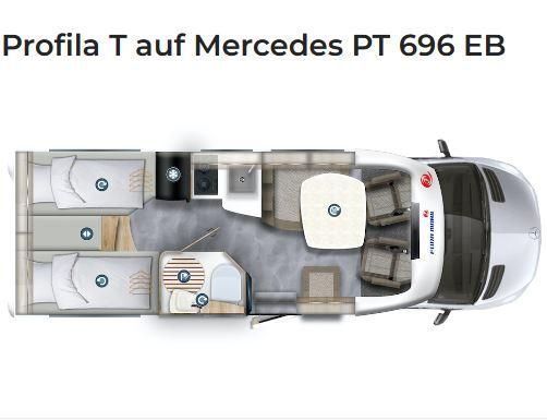 Eura Mobil PROFILA T 696 EB Comfort MONDIAL PLUS MOD 2024 in Hünfeld