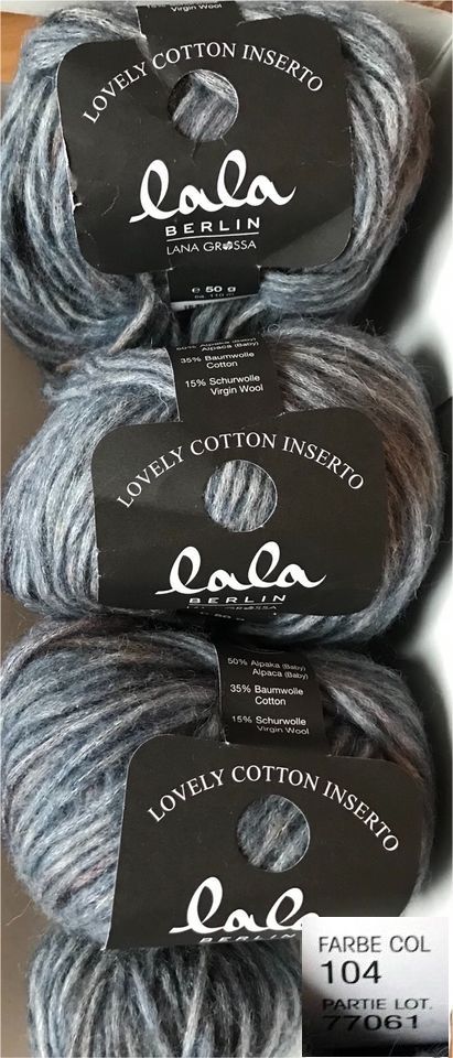 Lana Grossa Lovely Cotton Inserto, Fine Tweed, Cloudy, Sara in Gladbeck