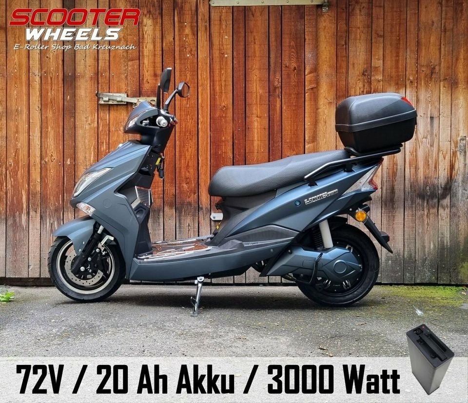 Elektro Roller FALCON 3400 Watt 45 km/h 72V/20Ah-Akku