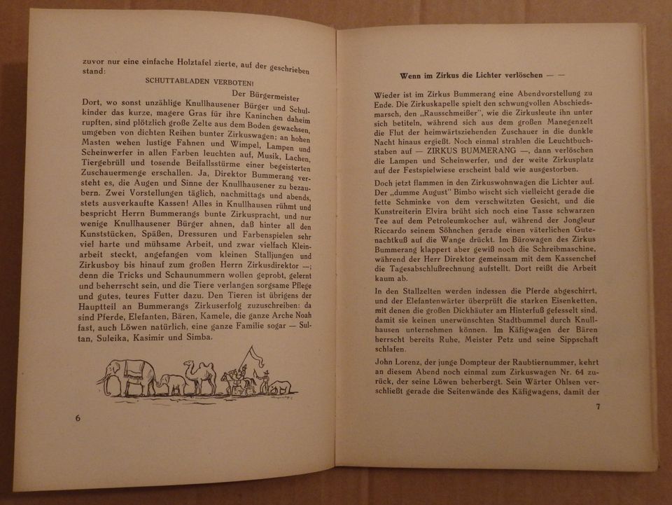 "Löwenspuren in Knullhausen", Hanns Krause, Kinderbuch, 1949 in Dresden