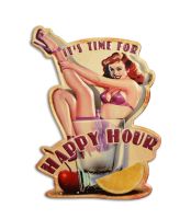 Blechschild Frau Pin Up Girl Happy Hour Retro NEU Niedersachsen - Bissendorf Vorschau