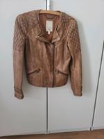 Lederjacke Damen cognac Esprit Bikerstil mit coolen Steppungen Hessen - Langen (Hessen) Vorschau