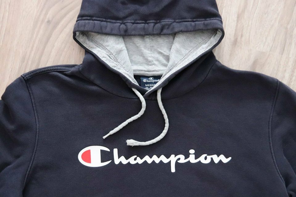 Champion Pullover Hoodie Sweatshirt Herren M blau grau Kapuze in Stammham b. Ingolstadt