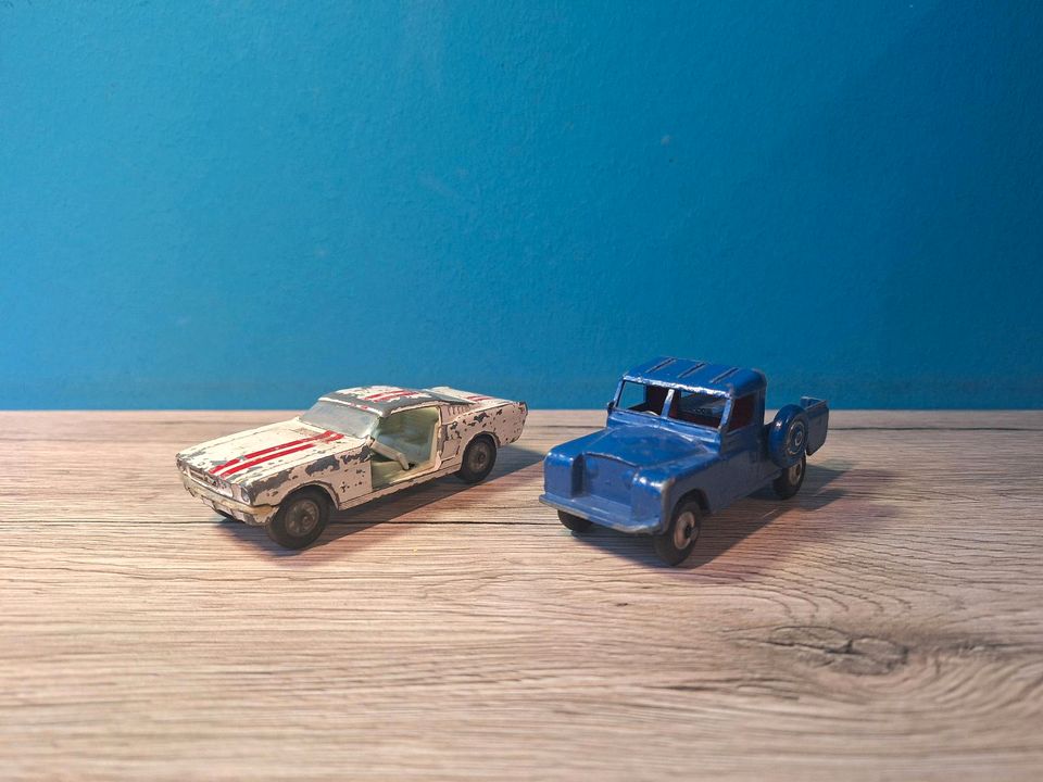 Corgi Toys Land Rover, Ford Mustang 2+2 Fastback in Mannheim