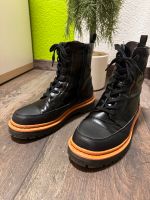 Damen Boots, Echtleder, Bugatti, schwarz/orange Gr. 39 TOP! Sachsen - Pockau Vorschau