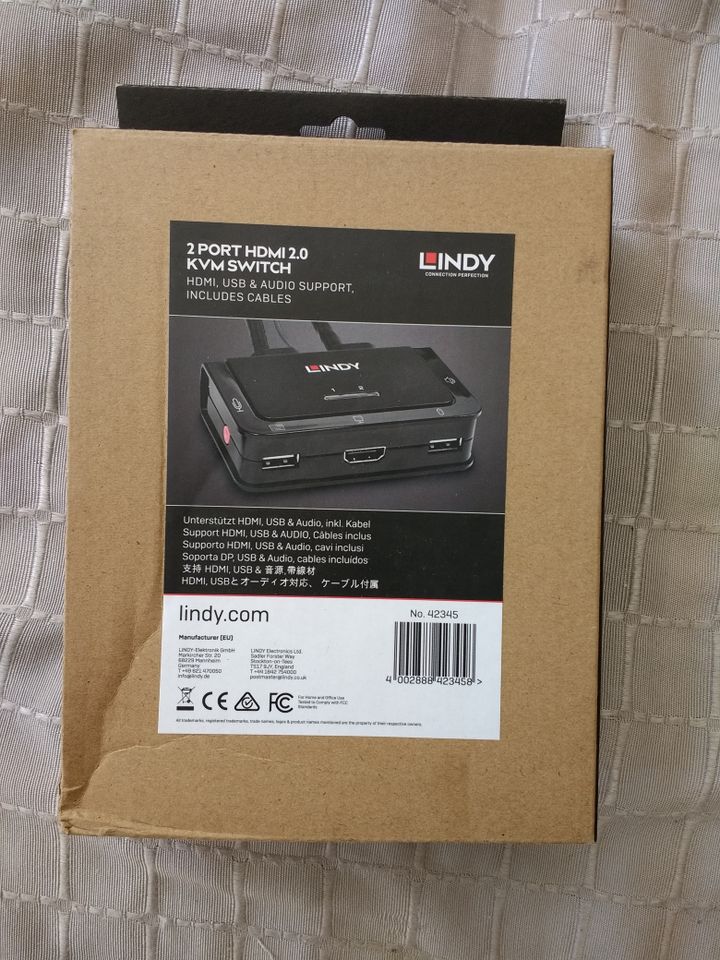 KVM Switch 2x HDMI 2.0(Monitor 4k,60Hz), 2x2 USB 2.0, LINDY 42345 in Roetgen